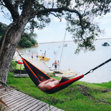 Load image into Gallery viewer, ORANGE & GREY TRAVEL HAMMOCK