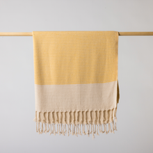 Load image into Gallery viewer, YELLOW / IVORY TURKISH TOWEL