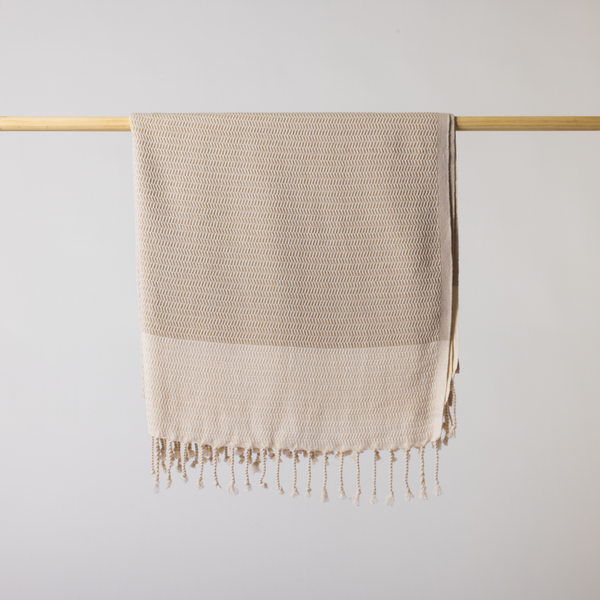 BEIGE / IVORY TURKISH TOWEL