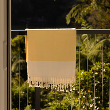 Load image into Gallery viewer, YELLOW / IVORY TURKISH TOWEL