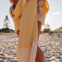 Load image into Gallery viewer, YELLOW / IVORY TURKISH TOWEL