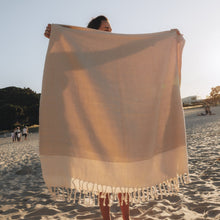 Load image into Gallery viewer, BEIGE / IVORY TURKISH TOWEL