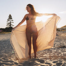 Load image into Gallery viewer, BEIGE / IVORY TURKISH TOWEL