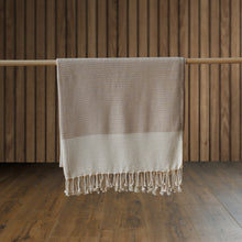 Load image into Gallery viewer, BEIGE / IVORY TURKISH TOWEL
