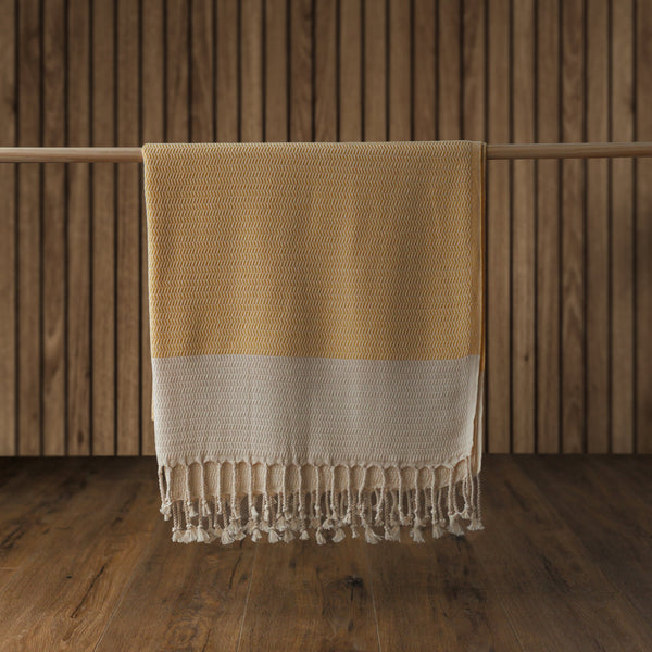 YELLOW / IVORY TURKISH TOWEL