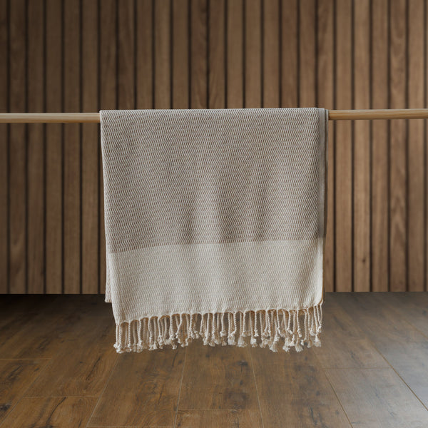 BEIGE / IVORY TURKISH TOWEL