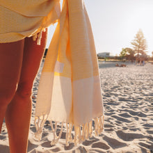 Load image into Gallery viewer, YELLOW / IVORY TURKISH TOWEL
